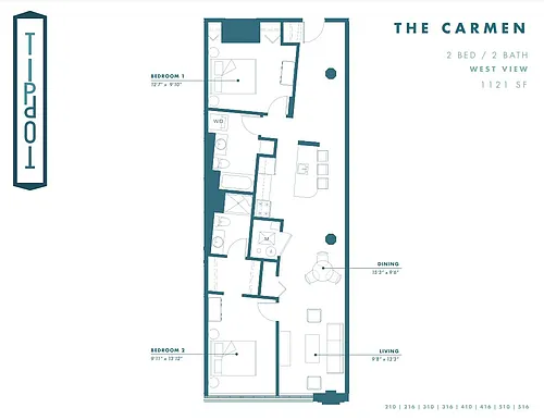 Floor plan The Carmen