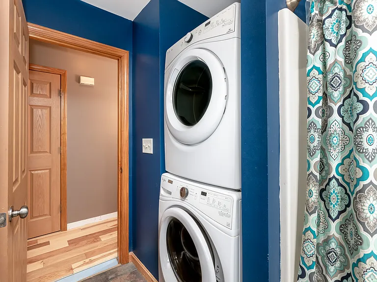 Washer/Dryer has been replaced and paint color is lighter