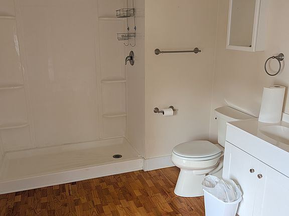 Upstairs bathroom with shower