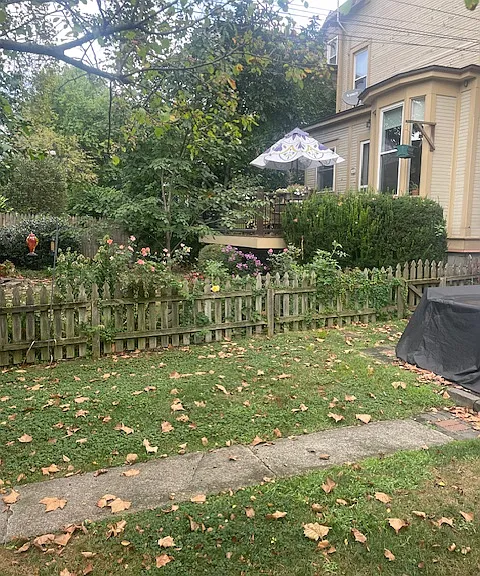 Lovely fenced in backyard !