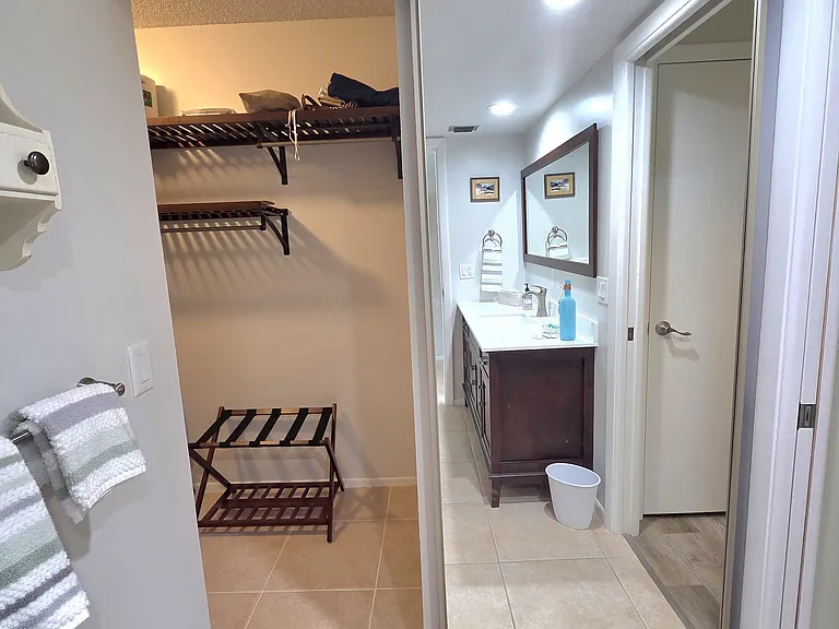 Entering the HUGE walk-in closet