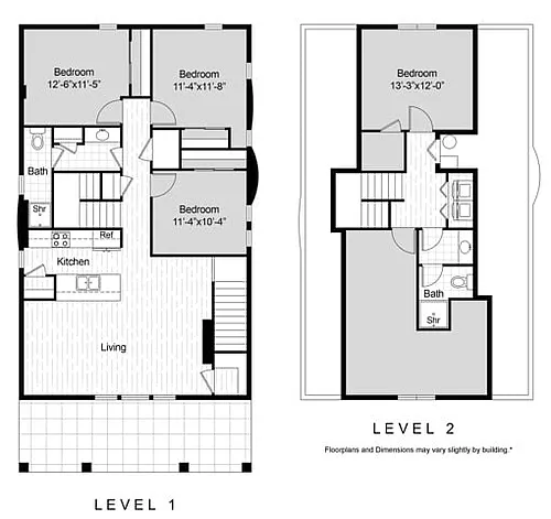 Floor plan 3-Bed TH