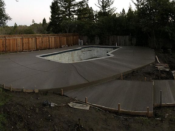 New pool decking and hardscape