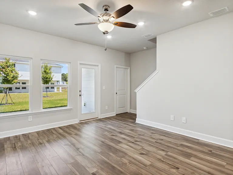open living dining area