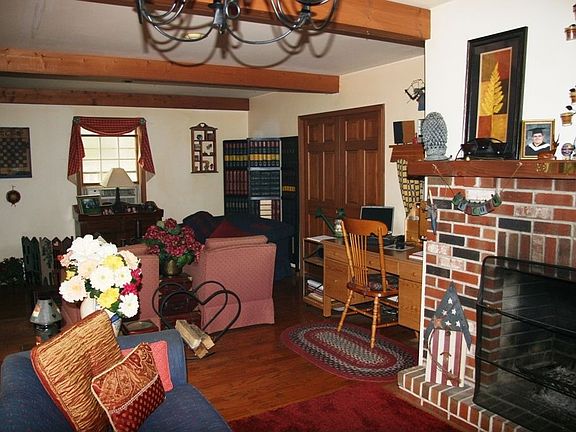 family room with fireplace