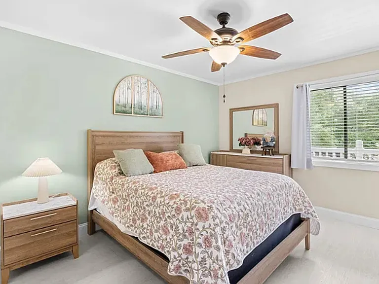 Bedroom with new queen bed