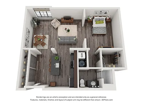 Floor plan Open 1x1 D - BTY