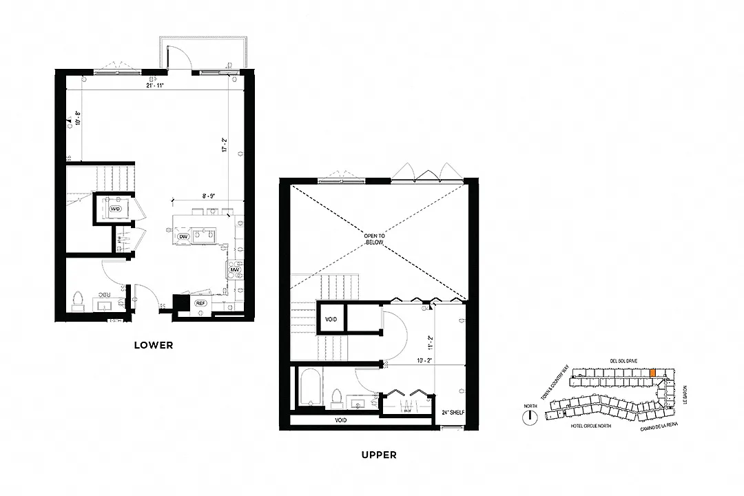 Floor plan Ath 1 Bedroom Townhome