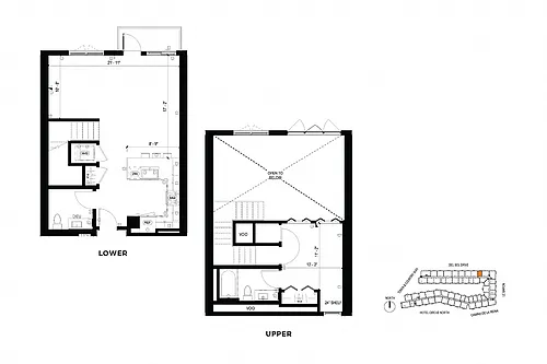 Floor plan Ath 1 Bedroom Townhome