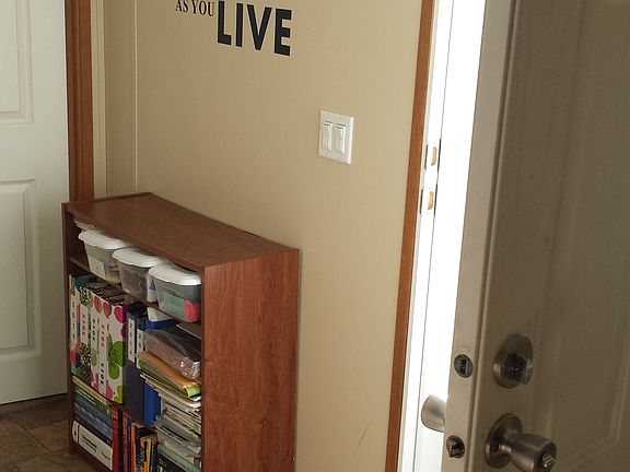 End of hallway and back door