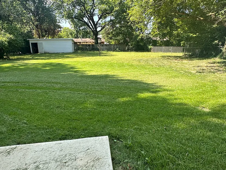 back yard & shop building