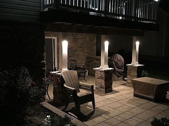 Finished Patio at Night