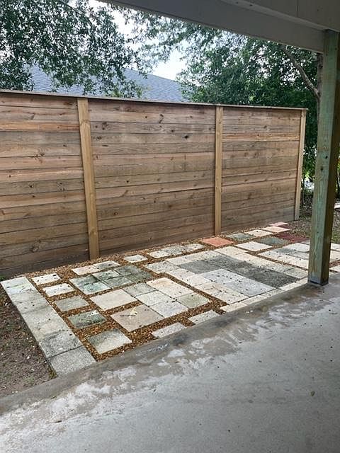 Private covered and open patio/deck area