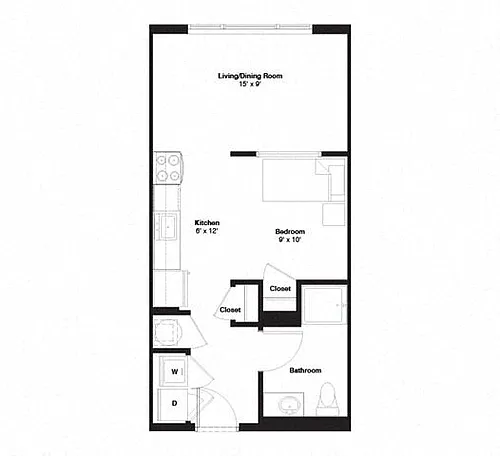 Floor plan Studio B