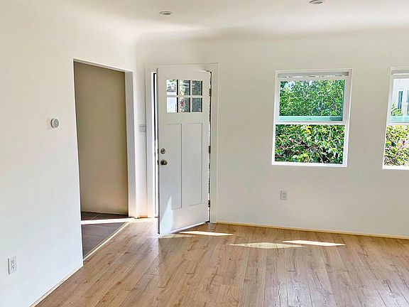 Entrance view from inside, living/dining room