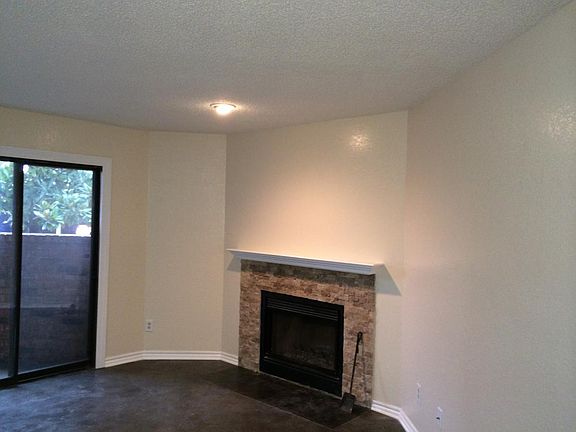 updated fireplace with splitface tile