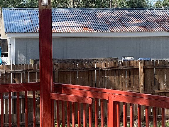 pole lights each end of deck