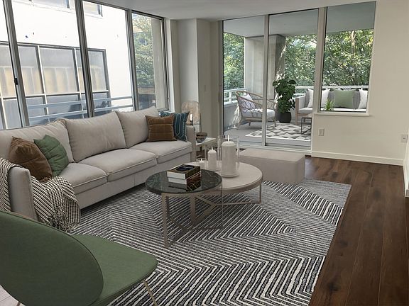 Living room and large covered deck