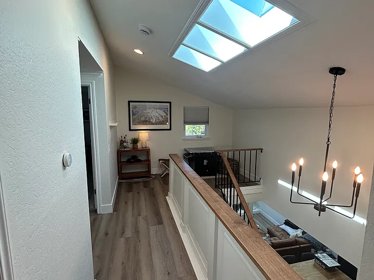 Natural skylights on 2nd floor provides great lighting throughout the house. Additional lighting for when the sun goes down.