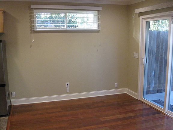 Main living area and locking slider "front door"