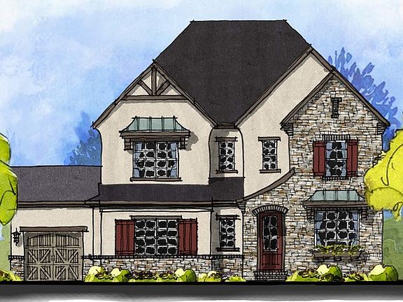 Sausalito - French Cottage 3-Car Side Load Garage Note Renderings may show optional features