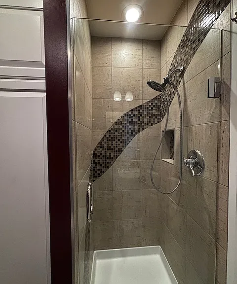 Custom tile shower in second bath