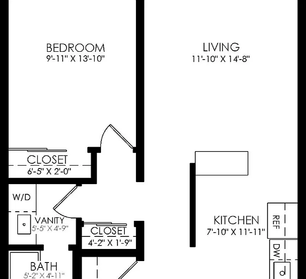 1x1 Floorplan 1x1 Floorplan