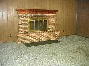 Living room with fireplace