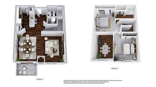 Floor plan Two Bedroom Loft