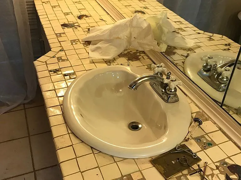 Upstairs bathroom vanity