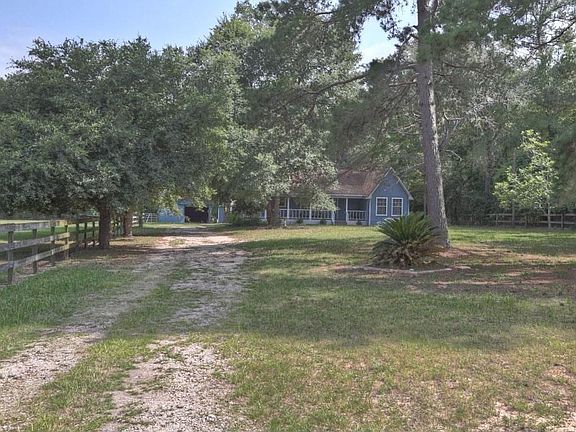 Home is set back from the road