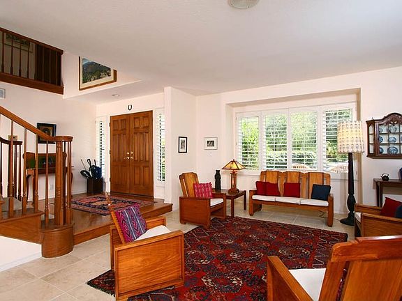 Classic tile flooring in the family and dining room