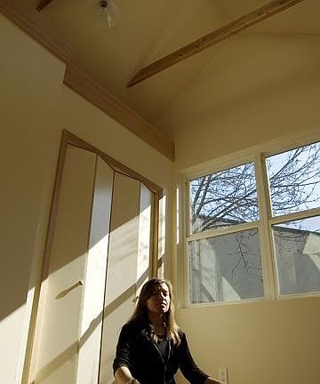 Light enters through skylight