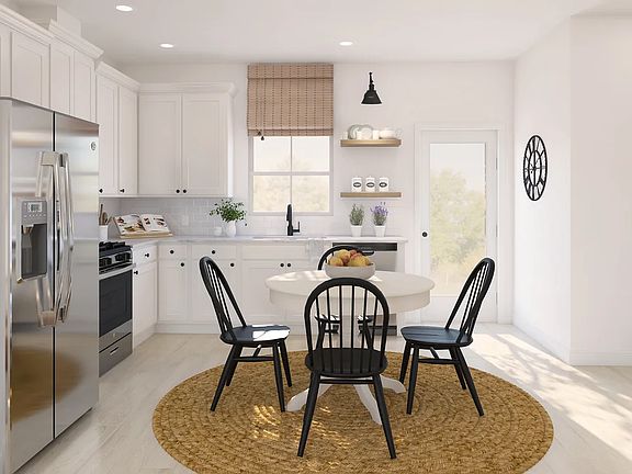 Kitchen with pendant lights