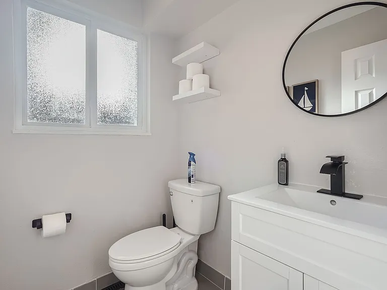 Main level half bath