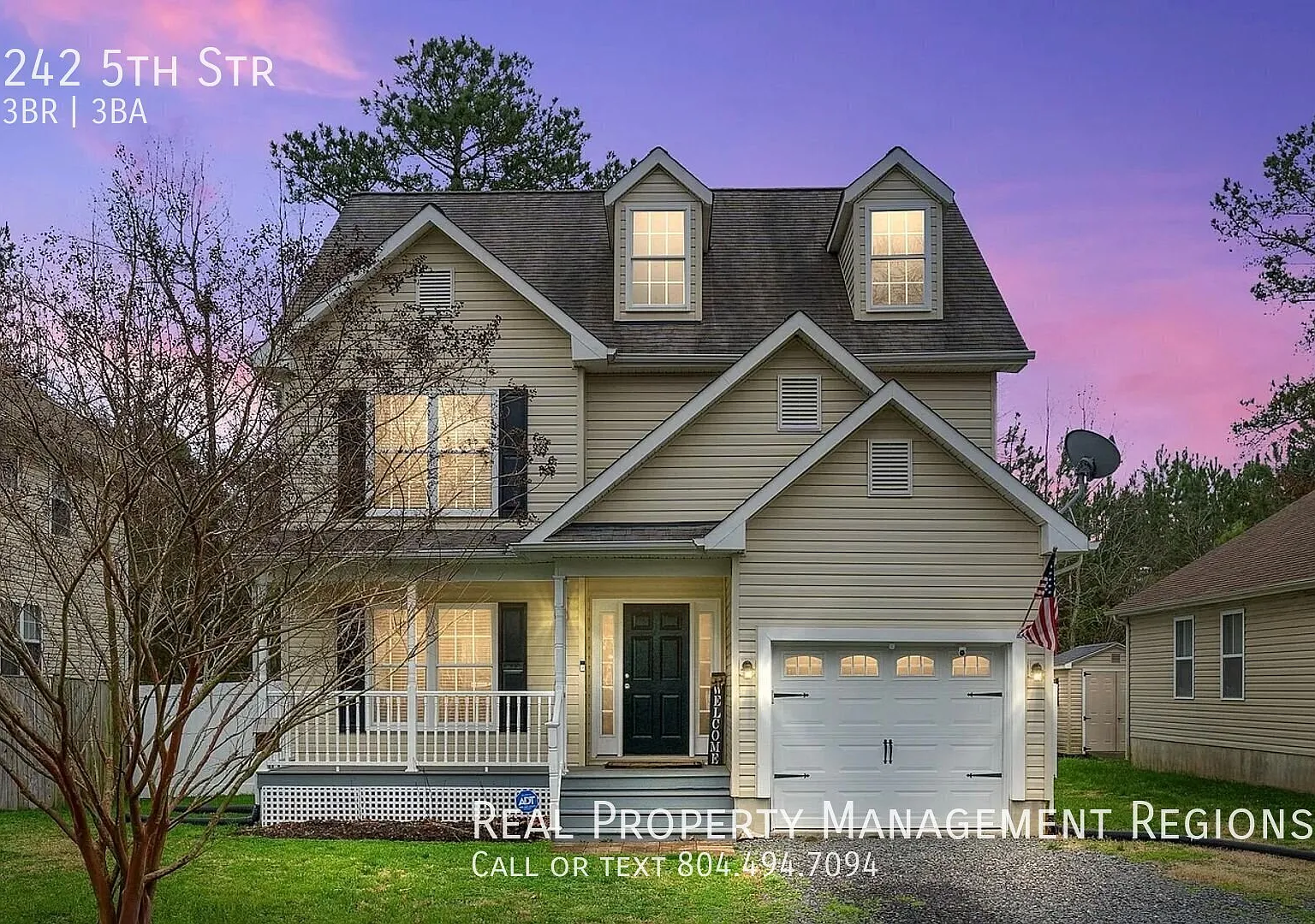 Freshly Updated Colonial Beach Home | 3BR/2.5BA | Garage & Fenced Yard | $2,295/Month — Photo 1