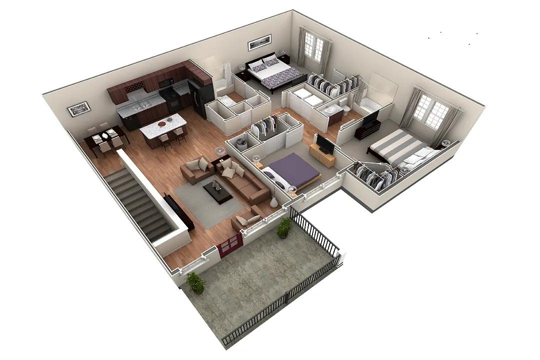 Floor plan 3 BR Grand Overlook