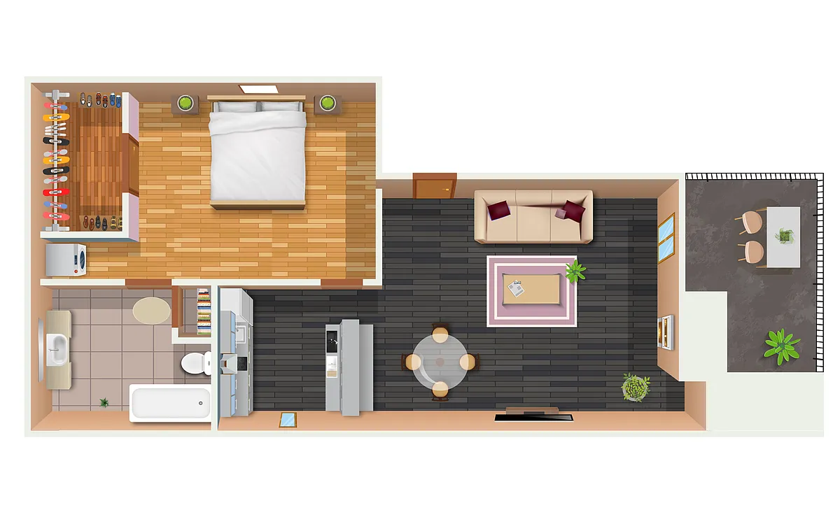 Floor plan 1X1