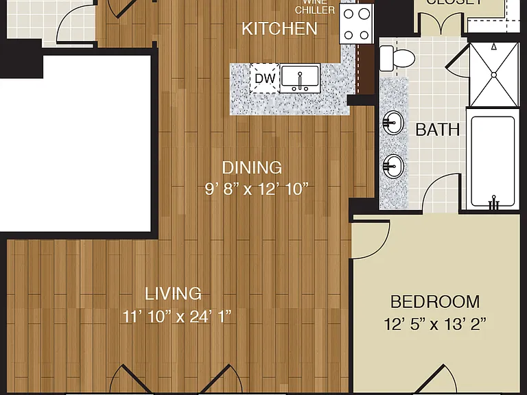 WaterWall Place - A9 - 2 Beds - 2 Baths - 1032 Sq. ft.