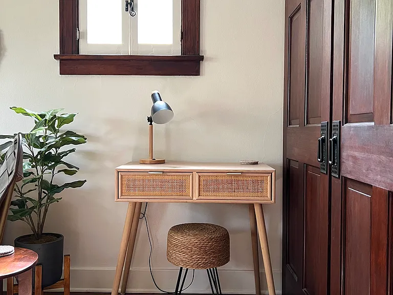 Work area (in living room)