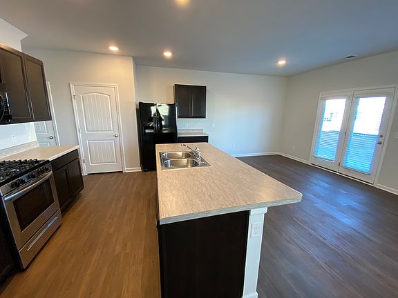 Open concept kitchen/living area on main floor