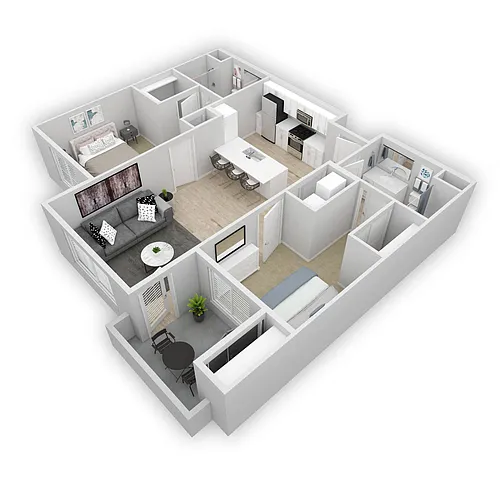 Floor plan 2 Bedroom 2 Bathroom