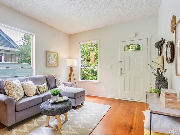 Light-filled living room, with durable fir floors running through most of the house!