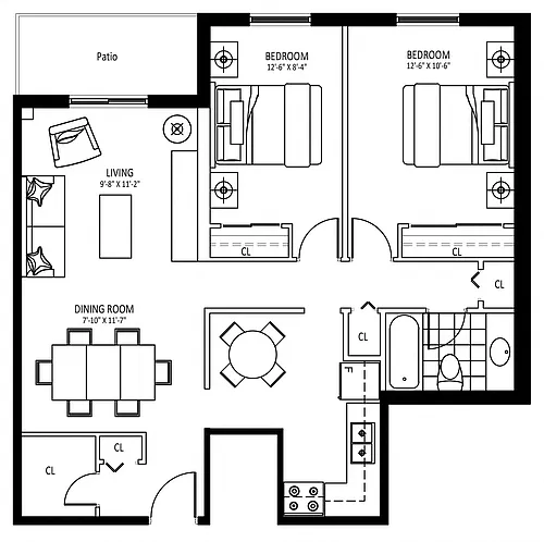 Floor plan 704