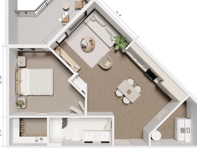 The Grandeur | A3 Cottonwood (1 Bedroom 1 Bath) The Grandeur | A3 Cottonwood (1 Bedroom 1 Bath)