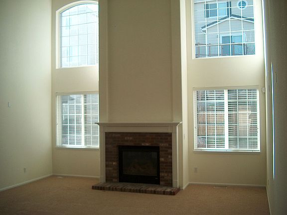 Family room with fireplace/20ft.ceilings