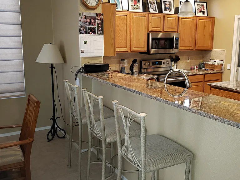 Island Bar looking into Kitchen
