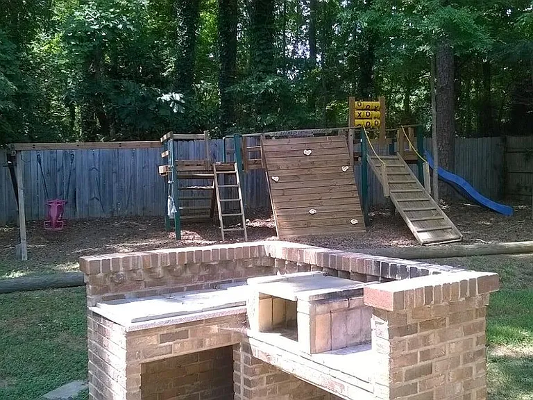 Fenced Backkyard Play and Entertainment Area