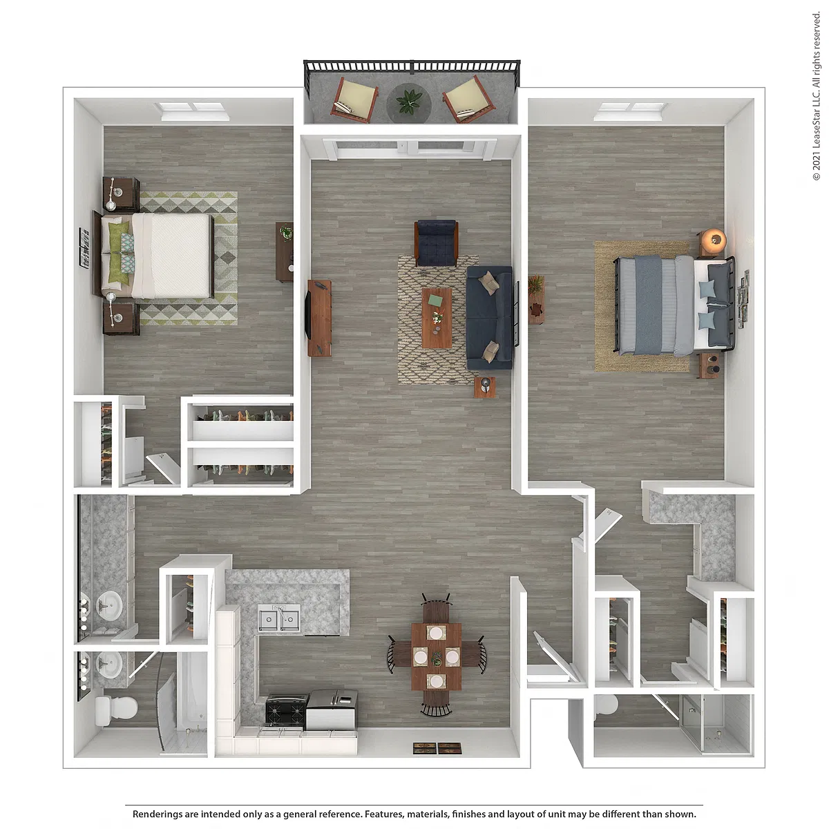 Floor plan Two Bedroom - 2