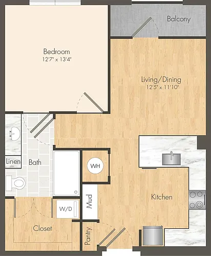 Floor plan ZA01 - Income Restricted 3
